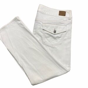 American Eagle Outfitters White Denim Cropped Jeans